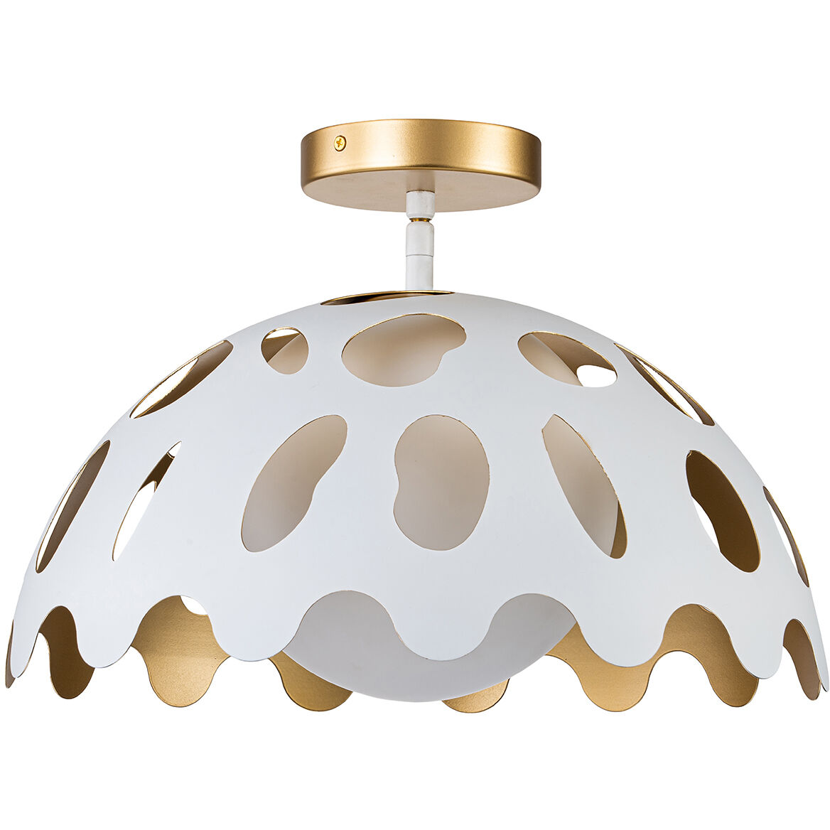 Pebbles 1 Light 15 inch White Pendant Ceiling Light